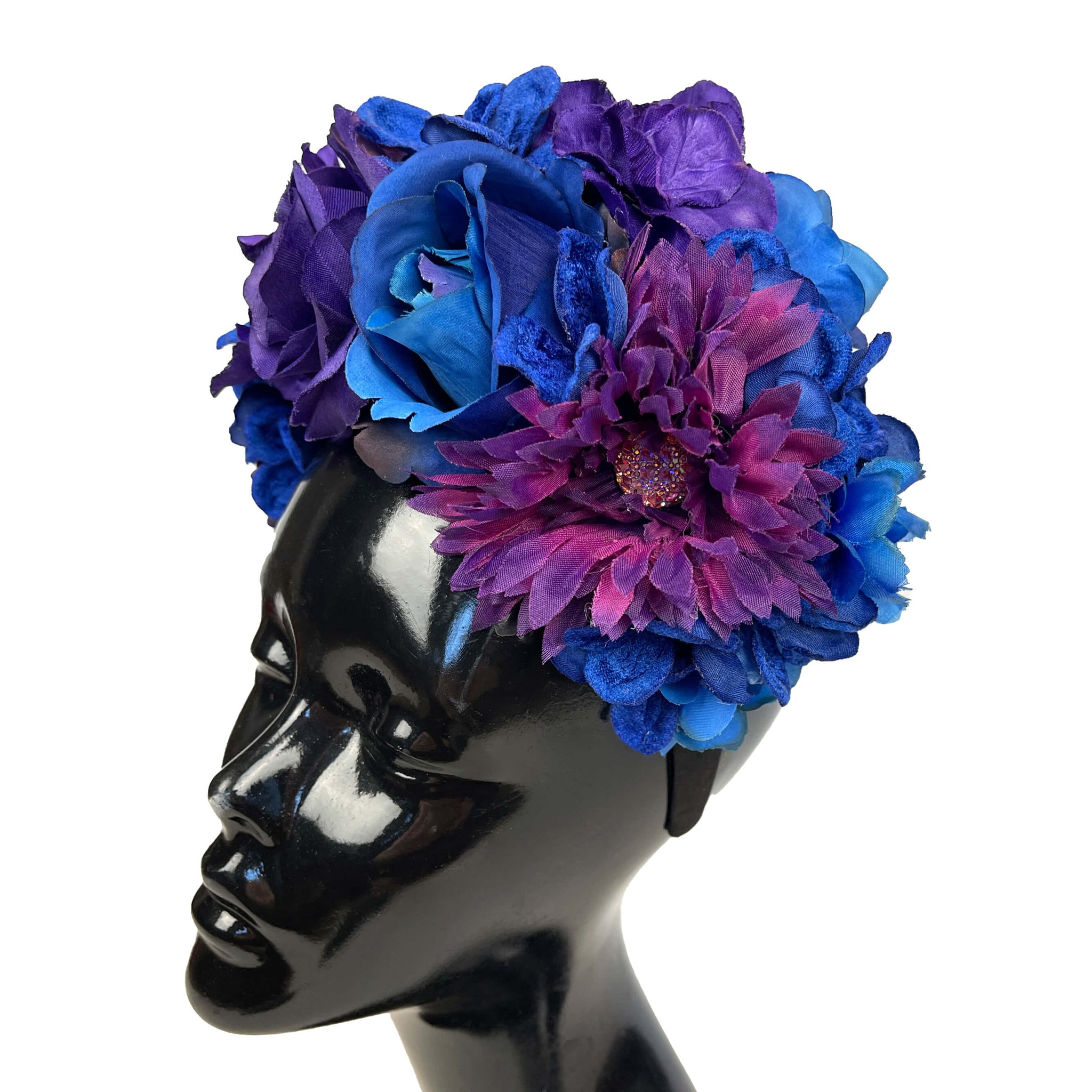 Flower Crown, blue and purple