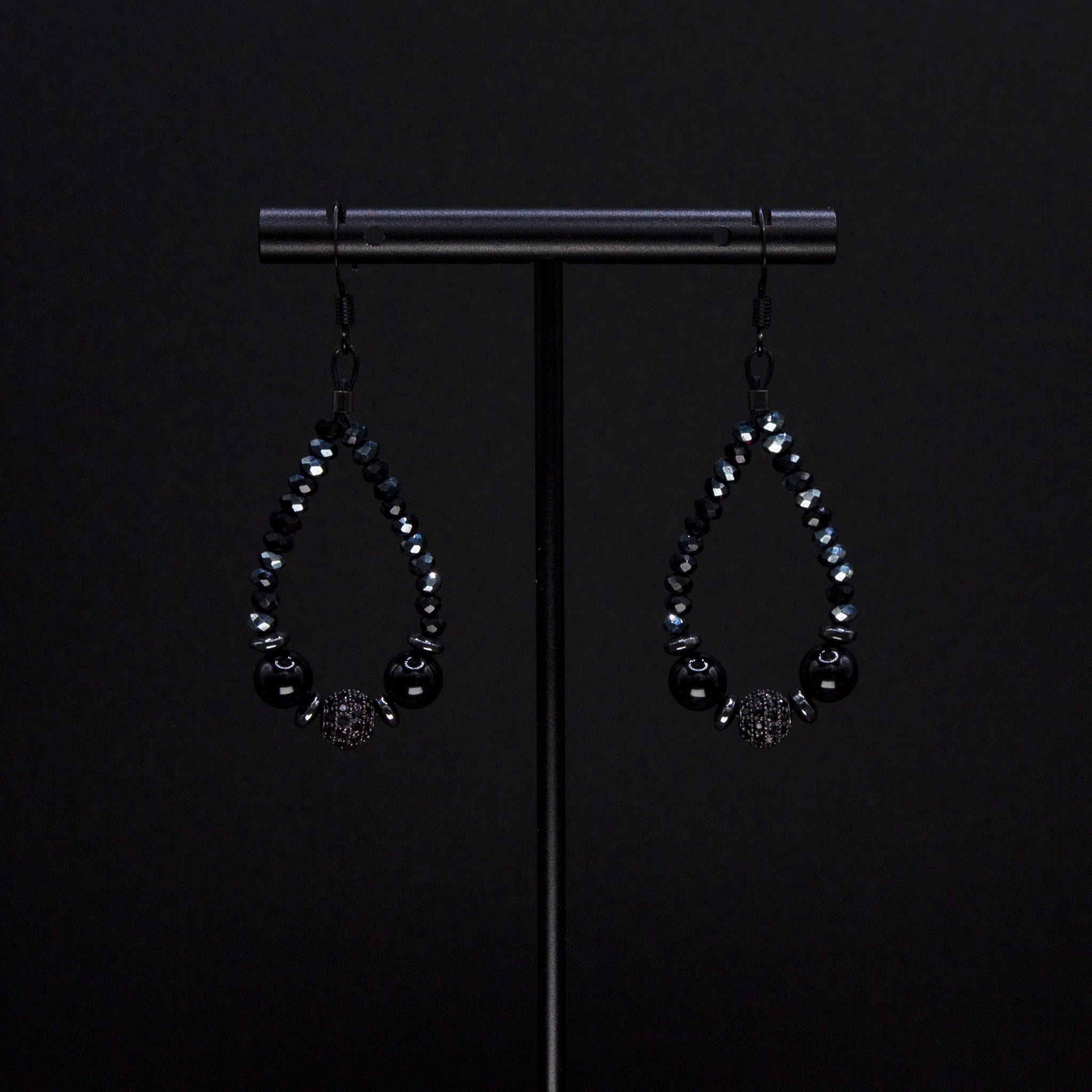 Onyx Loop Earrings