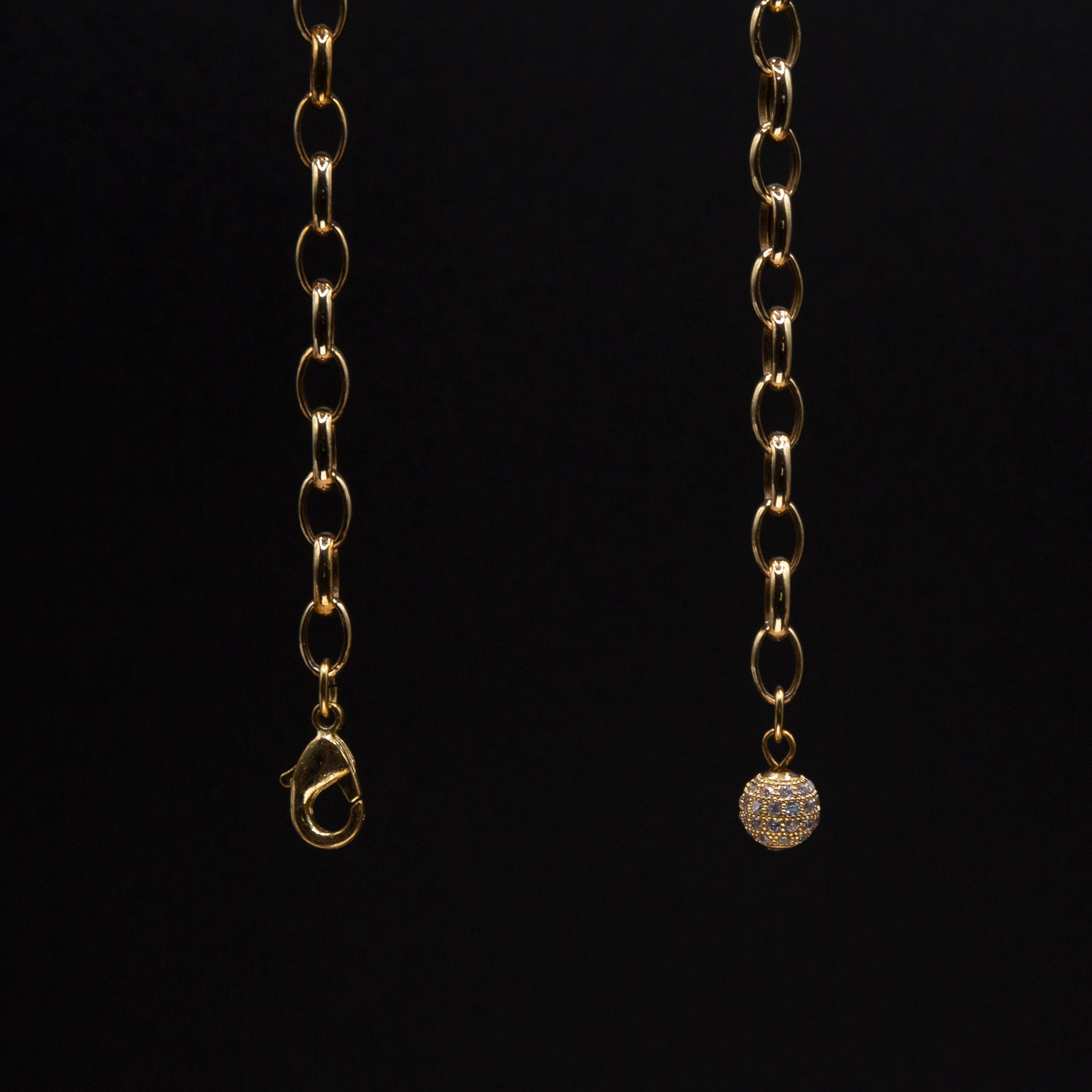 Gilded Chain Necklace with Drop